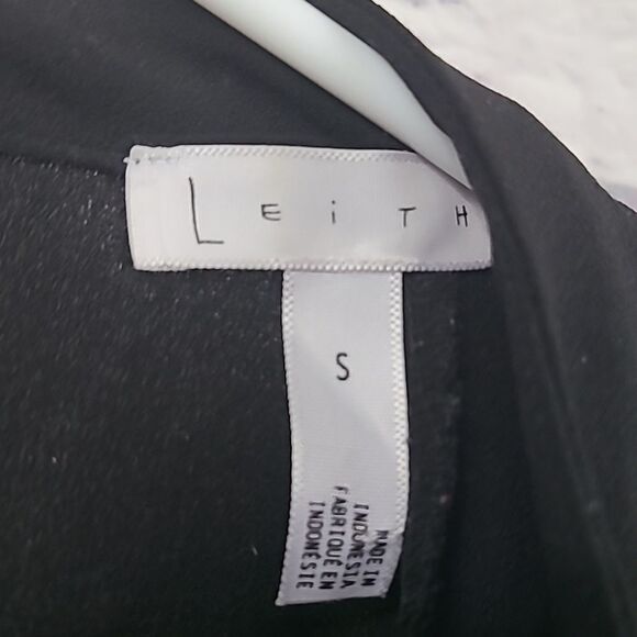 Leith Black Balloon Sleeve Choker Long Sleeve Blouse V-neck Popover Puffy Girly - Picture 6 of 11